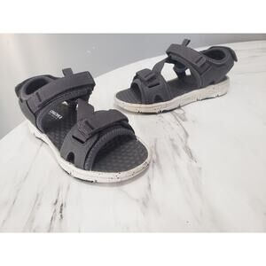 Sonoma Alexzandre Boys Gray Sport Sandals Size 1 Little‎ Kid Walking Ankle Strap